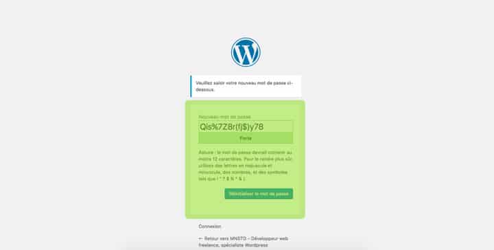  Screen, WordPress page password reset 