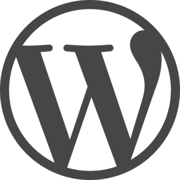 logo WordPress noir et blanc